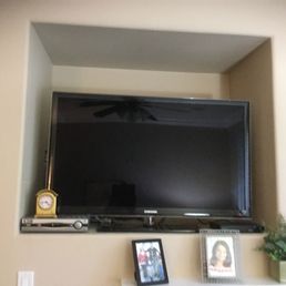 Shows the cove over which I need a frame built so I can hang a larger TV from it, and pull through the electric & intenet. Shows the cove over which I need a frame built so I can hang a larger TV from it, and pull through the electric & intenet.