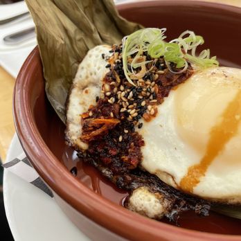 Prubechu - Spicy tamale with fried egg - Guamanian Near Me - San Francisco, California Prubechu - Spicy tamale with fried egg - Guamanian Near Me - San Francisco, California