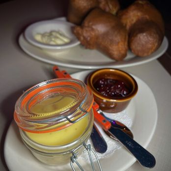 Diner Ross Steakhouse - Popovers with foie gras pate & sour cherry. - Cocktail Bars Near Me - Las Vegas, Nevada Diner Ross Steakhouse - Popovers with foie gras pate & sour cherry. - Cocktail Bars Near Me - Las Vegas, Nevada