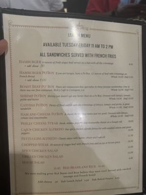Menu photo 1 Rick's Crossroads Grille Lincoln, AL