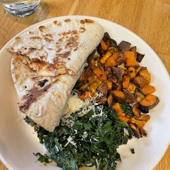 True Food Kitchen - Chicken and mozzarella panini with kale and sweet potato hash - New American Near Me - Denver, Colorado True Food Kitchen - Chicken and mozzarella panini with kale and sweet potato hash - New American Near Me - Denver, Colorado
