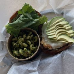 Grilled chicken club with a side of pesto pasta