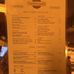 Vanguard - Menu