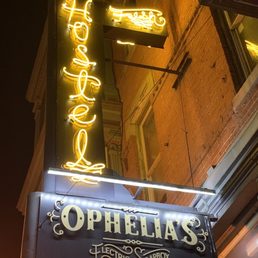 Exterior outside entrance of Ophelia's Electric Soapbox - Outside signage - Denver, Colorado Exterior outside entrance of Ophelia's Electric Soapbox - Outside signage - Denver, Colorado