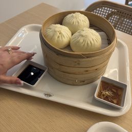 Steamed Pork Bao and Steamed Veggie Bao