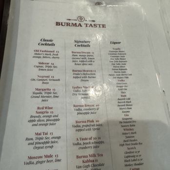 Burma Taste - Drinks menu - Noodles Near Me - Sunnyvale, California
