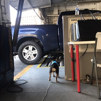 A1 Test Only & Smog - My truck getting smogged with a little French bulldog view :) - Smog Check Stations Near Me - Cypress, California A1 Test Only & Smog - My truck getting smogged with a little French bulldog view :) - Smog Check Stations Near Me - Cypress, California