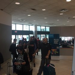 Payless Car Rental - This is the line. I've been behind 5 customers for an hour. I feel bad for all the people in the back.