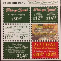 Patio Pizza & Subs - Carry out menu