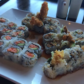 Haiku - Shrimp tempura, spider roll, spicy tuna and spicy salmon - Sushi Bars Near Me - Des Moines, Iowa Haiku - Shrimp tempura, spider roll, spicy tuna and spicy salmon - Sushi Bars Near Me - Des Moines, Iowa