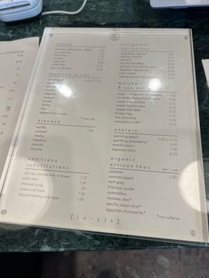 Menu photo 5 In-sīt Coffee Costa Mesa, CA Menu photo 5 In-sīt Coffee Costa Mesa, CA