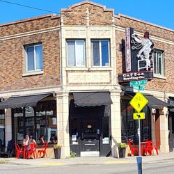 Caffe Vita Fremont - Nice exterior photo from Book Larder (7/20/24)