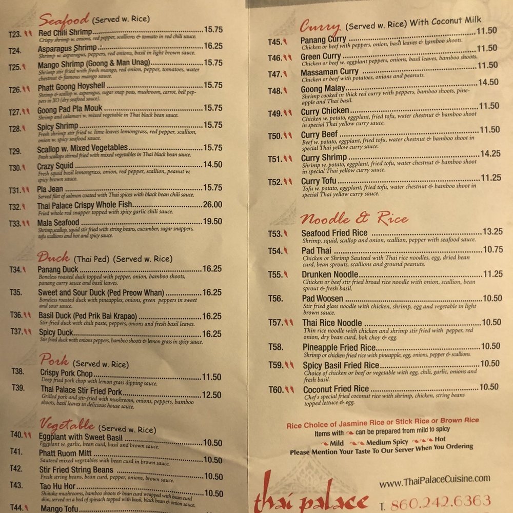 Thai Palace - Thai Palace menu - Thai Near Me - Bloomfield, Connecticut