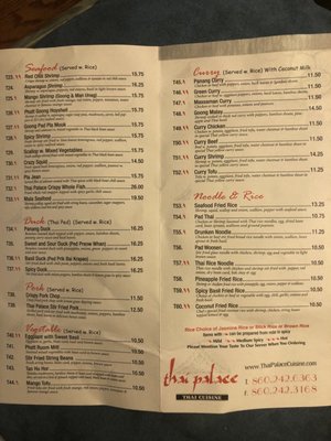 Menu photo 5 Thai Palace Bloomfield, CT