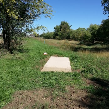 The Outback DGC - Hole 9 from behind the tee.  Basket is out of sight. - Disc Golf Near Me - Greeley, Colorado
