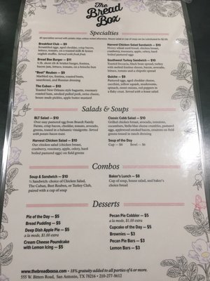 Menu photo 7 The Bread Box San Antonio, TX