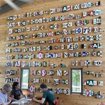 The Leaning Pear - Wall in back room - Sandwiches Near Me - Wimberley, Texas The Leaning Pear - Wall in back room - Sandwiches Near Me - Wimberley, Texas