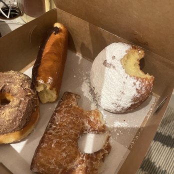 Randy’s Donuts - Lemon donut way too much lemon and bread , chocolate long John , donut croquette- good and Nutella donut - Donuts Near Me - Las Vegas, Nevada Randy’s Donuts - Lemon donut way too much lemon and bread , chocolate long John , donut croquette- good and Nutella donut - Donuts Near Me - Las Vegas, Nevada