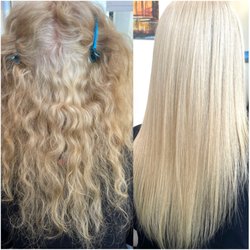 Tina Q Salon - Japanese straightening before & after