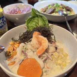 Ceviche was fresh, cold, and flavorful