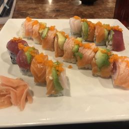 Rainbow roll, Jason roll in the middle
