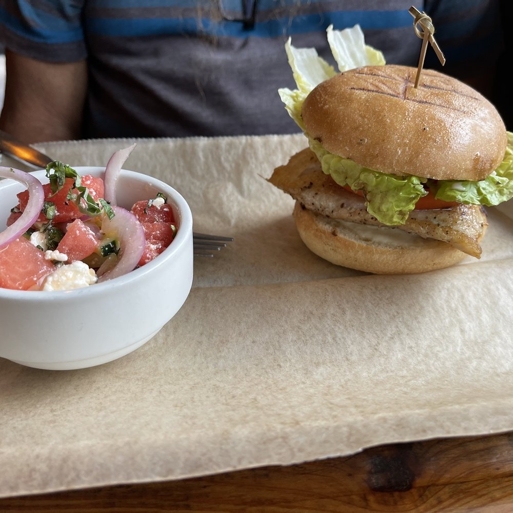 BakeChop - Catch 22 sandwich, and watermelon feta salad - Coffee & Tea Near Me - Deland, Florida BakeChop - Catch 22 sandwich, and watermelon feta salad - Coffee & Tea Near Me - Deland, Florida