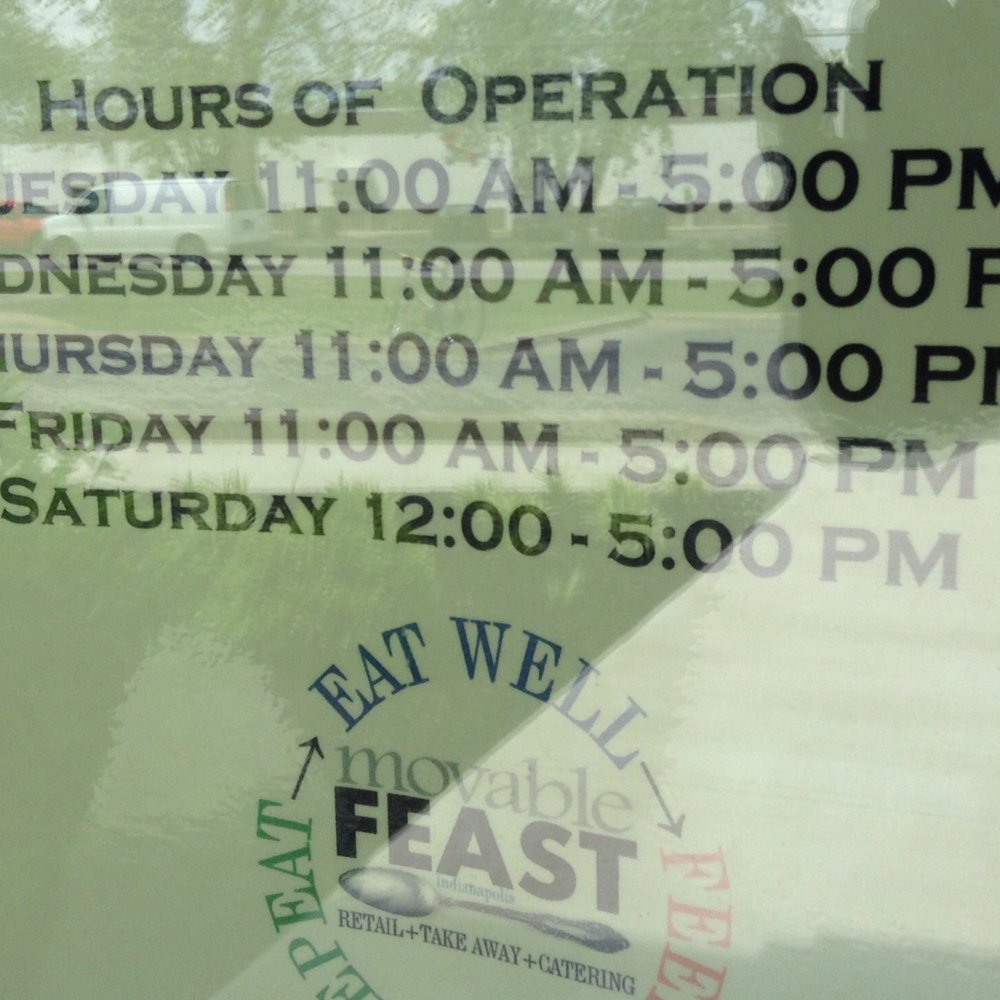 Movable Feast - New hours. May 2015. - Specialty Food Near Me - Indianapolis, Indiana