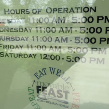 Movable Feast - New hours. May 2015. - Specialty Food Near Me - Indianapolis, Indiana