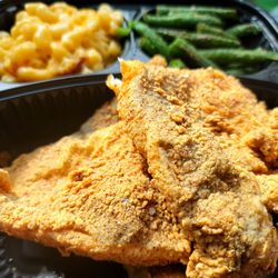 Beyond The Salt Food Truck - Fried Whiting, green beans and Mac and cheese