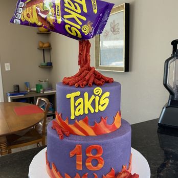 Sugar Rush - a cake with a bag of chips on top - Bakeries Near Me