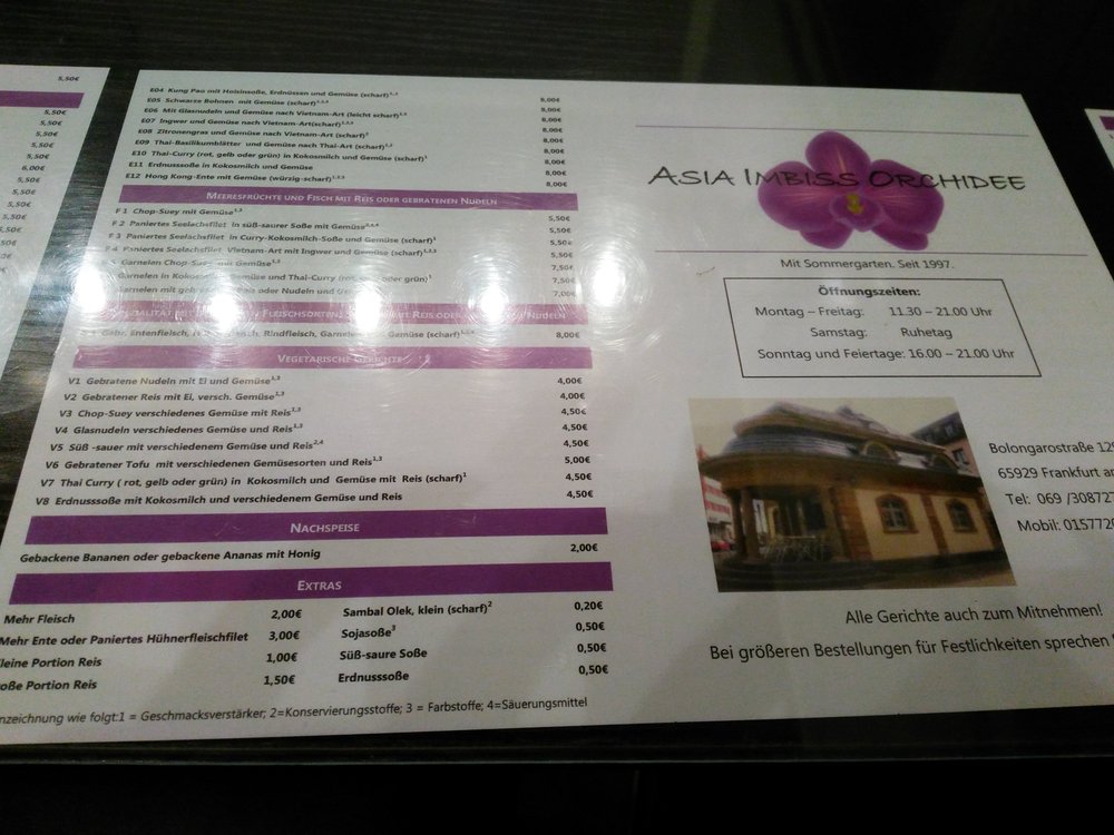 Orchidee Pan Asian Bolongarostr 129 Hochst Frankfurt Am Main Hessen Germany Restaurant Reviews Phone Number Yelp