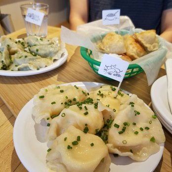 Baba's Pierogies - Jalapeno, mac & cheese, spinach & feta - Modern European Near Me - Brooklyn, New York