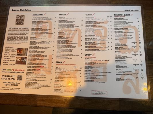 Menu photo 2 Sweetee Thai Cuisine Cypress, CA