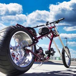 Power In Motion - Custom Hanne Chopper bike - Power by CycMotor conversion ebike kit.