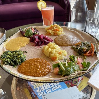 Buna Cafe Philly - 2 Vedge Combination Platter - Ethiopian Near Me - Philadelphia, Pennsylvania Buna Cafe Philly - 2 Vedge Combination Platter - Ethiopian Near Me - Philadelphia, Pennsylvania