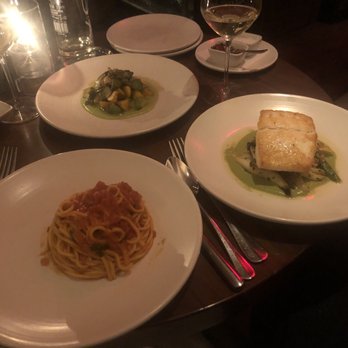 Scarpetta - Halibut and tomato basil spaghetti with zucchini - Italian Near Me - New York, New York