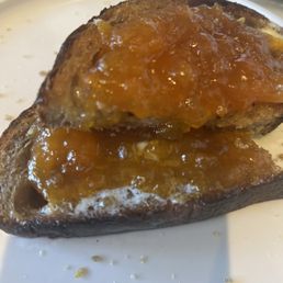 Toast with cantaloupe jam-it was great! Toast with cantaloupe jam-it was great!