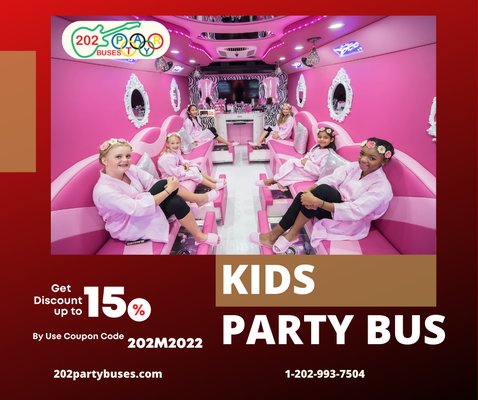 Kids Party Bus - We provide protected, dependable, and reasonable kid’s party bus.Get discount up 15% in this month by use this Coupon Code 202M2022. Get Free Quote Now! Kids Party Bus - We provide protected, dependable, and reasonable kid’s party bus.Get discount up 15% in this month by use this Coupon Code 202M2022. Get Free Quote Now!