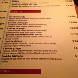 La Canasta - La carta de La Canasta. Harto pescado y marisco