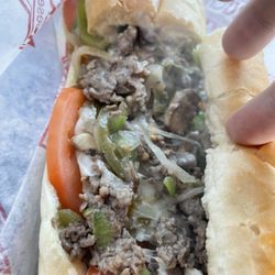 Bruchis - The Philly was so good it should be illegal ! I added jalapeños and tomatoes and sub provolone cheese