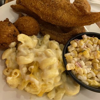 Romie's Grocery - Catfish filet, corn salad, Mac n cheese - American Near Me - Tupelo, Mississippi