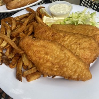 Jefferson Tap & Grille - Fish and Chips. Suuuuuper crispy. Actually was a fan of the tartar sauce even though I never tend to wat it. Fries were bomb! - Bars Near Me - Chicago, Illinois