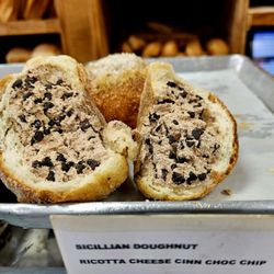 Elio's Bakery & Deli - Ricotta Cheese, Cinnamon and Chocolate Chip Sicilian Donut