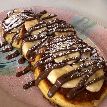 Cafe Weekend - Nutella banana pancakes - Breakfast & Brunch Near Me - Allston, Massachusetts