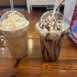 Caramel latte and Snickers latte Caramel latte and Snickers latte