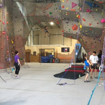 Canyons Rock Climbing - The chick hanging in the arch was training for a team - Climbing Near Me - Frisco, Texas