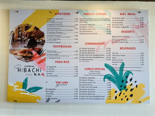 Menu photo 8 Express Hibachi Las Vegas, NV