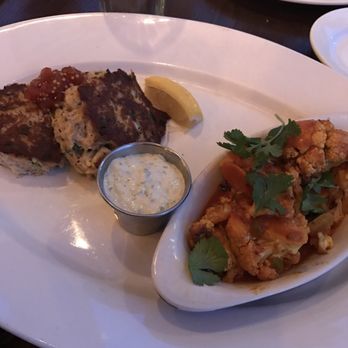 Beau's Grillery - Crab cakes with cauliflower vindaloo - American Near Me - Bloomfield Hills, Michigan Beau's Grillery - Crab cakes with cauliflower vindaloo - American Near Me - Bloomfield Hills, Michigan