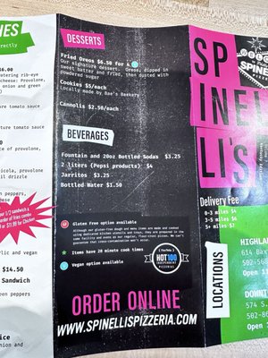 Menu photo 5 Spinellis Pizza Louisville, KY