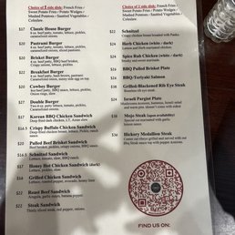 the menu of the restaurant the menu of the restaurant